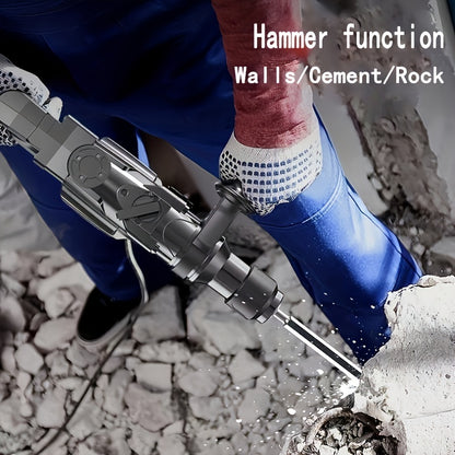 1100w, 1023.62inch, 3 Drill Bits Three-purpose Multi-functional High-power Heavy-duty Wall Removal Powder, Broken Mixed Mud, Soil Household Industrial Grade Drill, Heavy Duty Hit Drill Power Tools