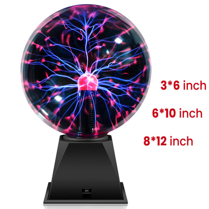 【Extra Large 8 inch Diameter】True 8inch Plasma Ball for Home Decor Plasma Globe Lamp Light Night Light for Adult