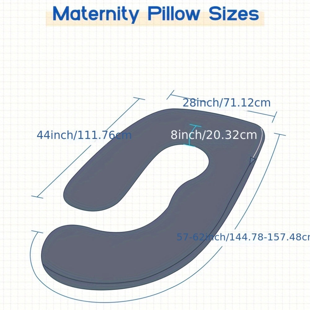 Pregnancy Pillow J-Shape 60 Inch Full Body Maternity Pillow with Velvet Cover – Back Leg Belly Support for Pregnant Women Side Sleeper Body Pillow Multiple Colors
