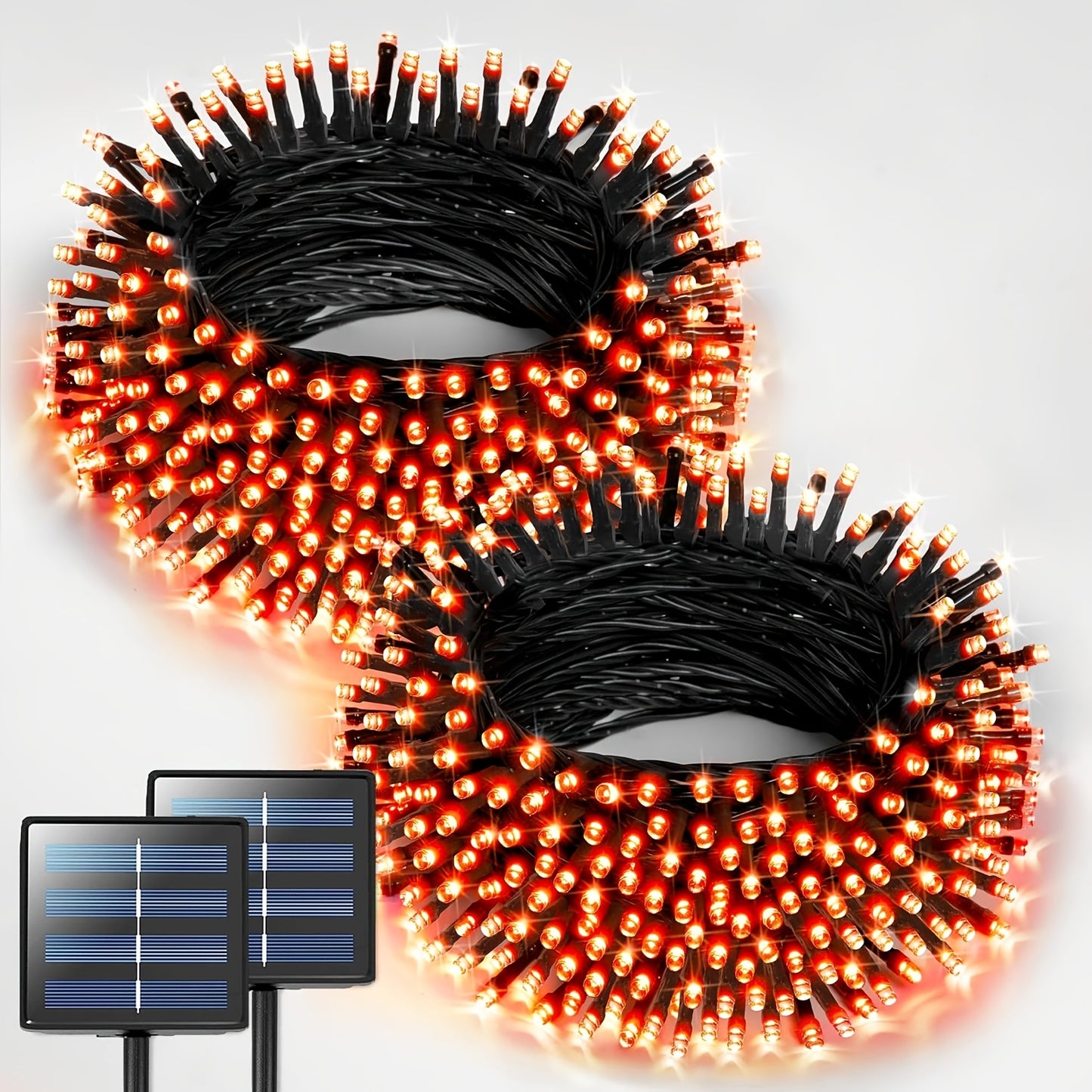 1/2pack 80ft Solar LED Christmas Lights, Independence Day Decorations Lights July 4th Decor LED String Fairy Lights Waterproof IP65 Outdoor LED Tree Lights With 8 Lighting Modes For Independence Day Xmas Wedding Party Garden Yard Decor Lumen 45lm
