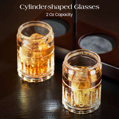 Father's Day Mother's Day Gifts, Whiskey Decanter & 2 Shot Glasses, Unique Birthday & Anniversary Gift Ideas for Him Husband, Cool Pistol Holder Liquor Dispenser for Home Bar