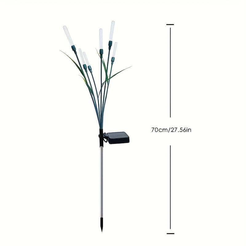 4 Pack Solar Lights Outdoor Waterproof - Bubble Pathway Lights For Garden Yard Decor, Auto On/Off Dusk To Dawn, IP44 Acrylic Stake Lights, Warm White Solar Powered LED For Driveway Walkway Patio -Solar Reed Lamp