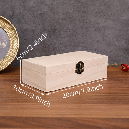Jewelry Box with Lid & Lock Clasp Set of 3 – Vintage Wooden Storage Boxes for Jewelry, Daily Essentials & Gift Packaging, Versatile Home Organizer in 3 Colors