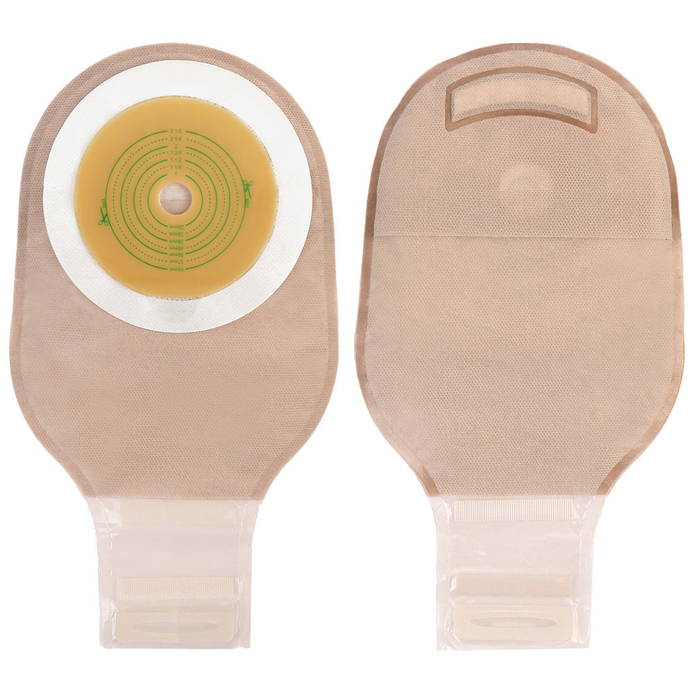 Colostomy Bags One-Piece Drainable Ostomy Pouch Cut-to-Fit Stoma Bags for Adults Odor-Proof Leak-Proof Ostomy Supplies Comfortable Wear Skin-Friendly Adhesive Flange 20 Pack Value Set