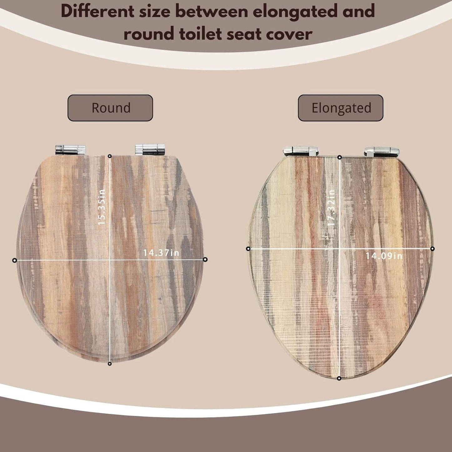 Elongated and Round Toilet Seats Slow Close Toilet Seat with Alloy Hinges Set Easy to Clean and Install Toilet Seat