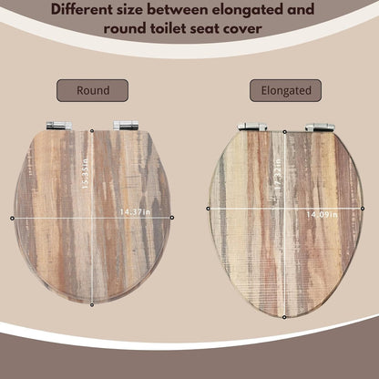 Elongated and Round Toilet Seats Slow Close Toilet Seat with Alloy Hinges Set Easy to Clean and Install Toilet Seat