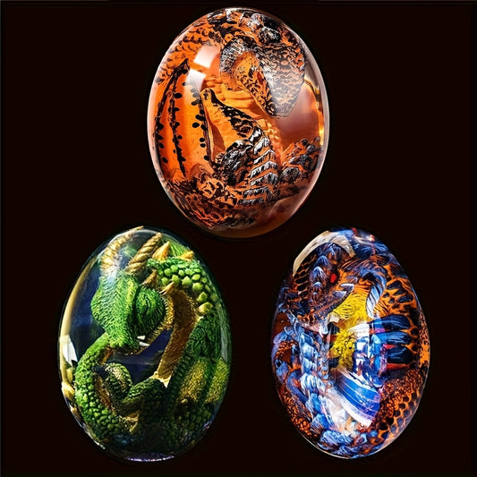 Crystal Transparent Resin Statue Dragon Egg Dinosaur Souvenir Craft Home Decor Gift - Unique Design, Handcrafted, for Collectors & Fantasy Lovers - Perfect Gift for Birthday & Home Decor