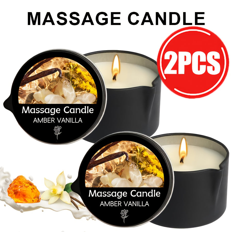 Luxury Soy Wax Candle 2-in-1 Massage Body Oil Essential Oil 20+ Scents 1pc 2pcs 6pcs Warm Moisturizing Lotion Spa Nail Salon Wedding Valentine Christmas Gift