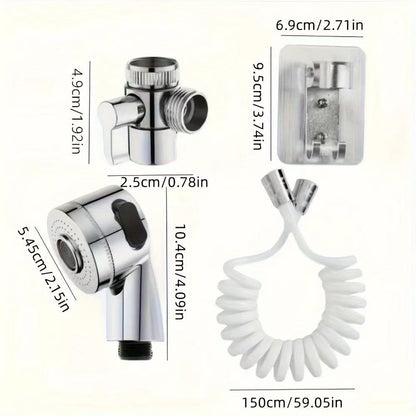 28998 Travel Shower Head Kit with Bracket, Diverter, and Telescopic Hose, Faucet Adapter Shampoo Spray Kit, High-Pressure Handheld Shower Head, Suitable for Bathroom Sink, Portable Shampoo Set,for Shower Use Only