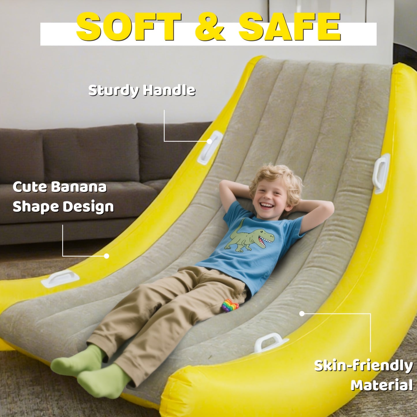 Portable Inflatable Sofa with Pump - No Assembly Required Indoor/Outdoor Folding Chair Bed Suitable for Camping, Backyard, Patio - Lightweight Inflatable Seating, Perfect Gift for s &