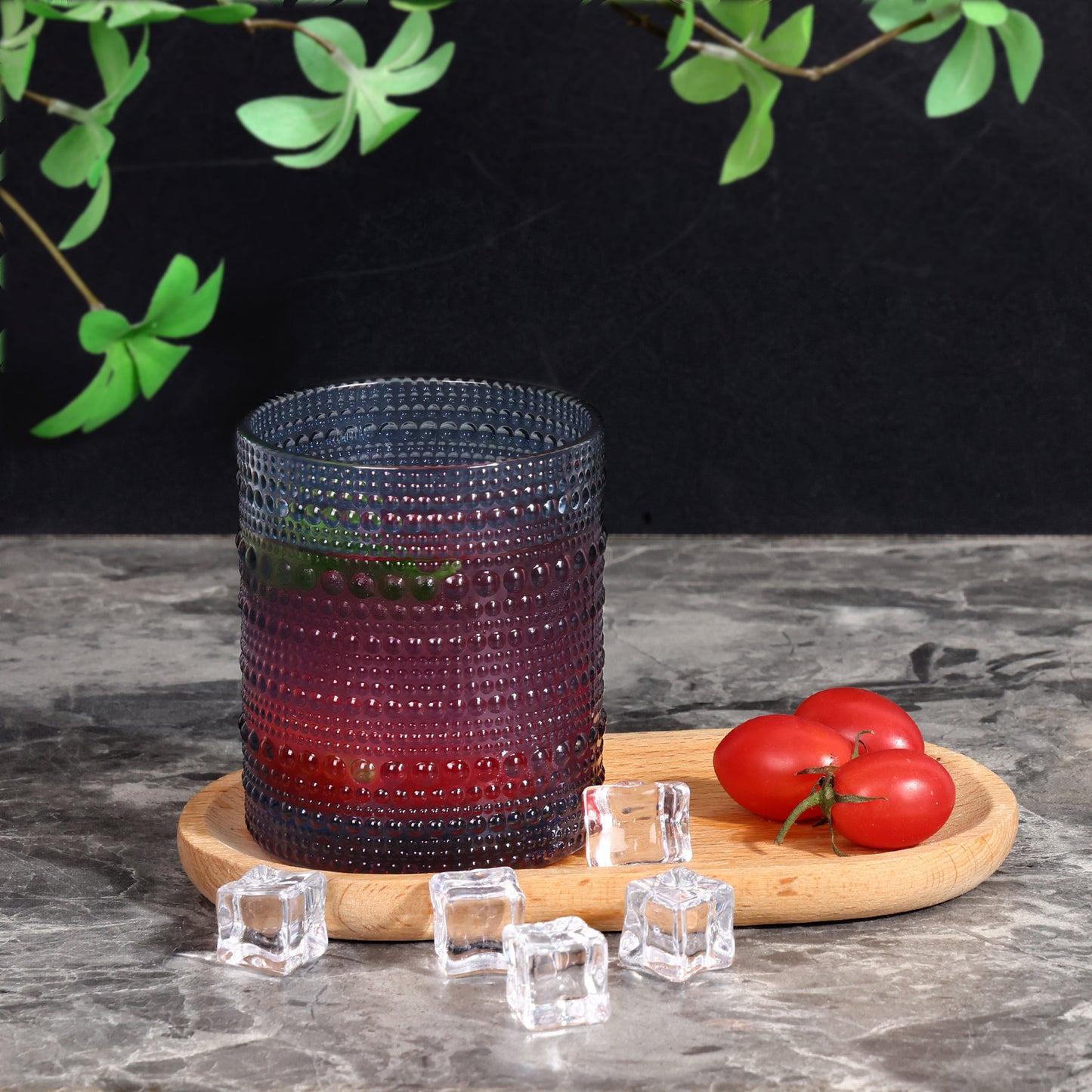 WHONLINE 12 PCS Hobnail Drinking Glasses, Party Cup,12 Oz Highball Glasses & 10 Oz Glasses, Embossed Boho Glass Cups Kitchen Tumbler Glassware For Tea, Beer, Juice, Milk, Hand Wash Only (Dishwasher Can Cause Fading)