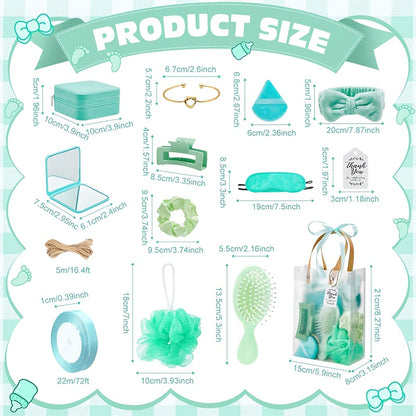 Gift for Her/Him 74pcs Wedding Favors & Party Prize Pack Suitable for Christmas Events - 74pcs Headbands, Hair Brushes, Jewelry Boxes, Bracelets, Mirrors, Bath Sponges & Gift Bags with Hair Ties/Clips/Powder Puffs - Bridal Shower, Game Winner Prizes