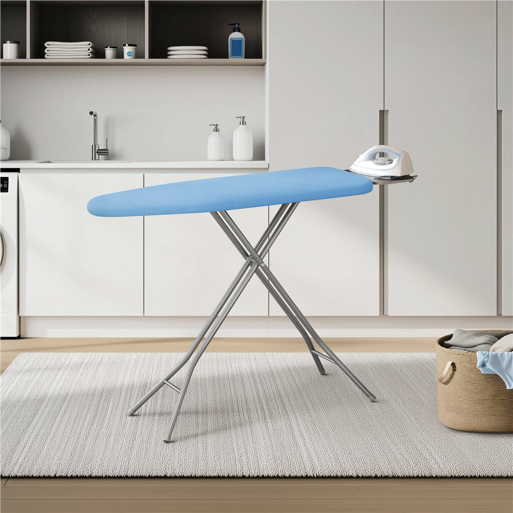 Costoffs Ironing Board Full Size Adjustable & Foldable Iron Table with 4-Leg Stand and 4-Layer Pad, Portable Iron Board for Home, Dorm, Laundry Room, Furniture for Home