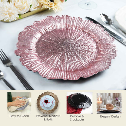 24pcs 13" Charger plate, Floral Reef Charger for dinning plates, Table setting and Wedding party table decor.