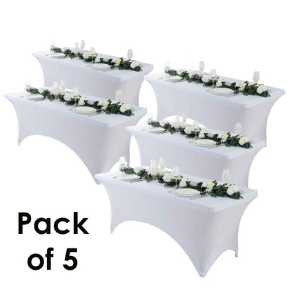 3/5pcs Spandex Tablecloth, Premium Spandex Table Cover, Fitted tablecloth, Wrinkle Resistant Stretchable Rectangle Table Cover For Event, Wedding & Parties