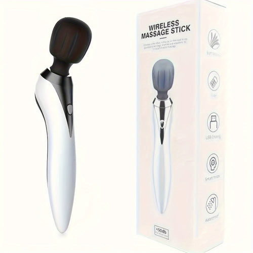 Wireless Stick Massager for Full Body – Portable Rechargeable Personal Massager for Neck, Back, Shoulder, Waist & Legs, Easy to Carry Muscle Tension Relief Tool for Home Office Travel
