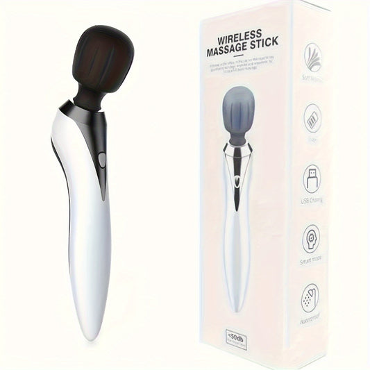 Wireless Stick Massager for Full Body – Portable Rechargeable Personal Massager for Neck, Back, Shoulder, Waist & Legs, Easy to Carry Muscle Tension Relief Tool for Home Office Travel
