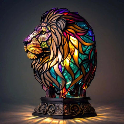 3D Resin Animal Night Light – Bohemian Vintage Dragon, Owl & Sea Turtle Stained Desk Lamp for Bedroom, Home Decor, Birthday & Christmas Gift (Dragon / Owl / Sea Turtle)