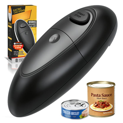 Electric Can Opener One-Touch Automatic – Smooth Edge Battery Operated Handheld Opener for All Can Sizes, Best Kitchen Gadget for Seniors, Arthritis & Weak Hands, Great Gift Idea