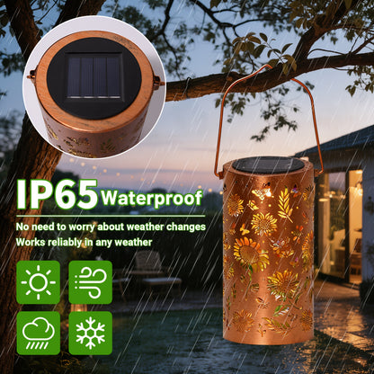New Solar Hummingbird Lantern, IP65 Garden Decoration, Upgraded Painted Butterfly Lantern, Spotlight, Mother's Day Gift for Female Mothers And Grandmothers. Suitable for Yard, Patio, Backyard, Porch, Christmas Decoration.