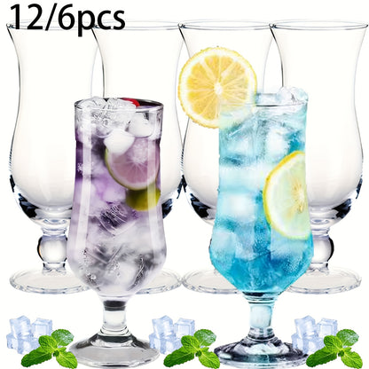 12/6pcs Drinking Glasses Glass Crystal Tumbler -Mojito Glass, Tom Collins Bar Glassware, 13 Oz Highball Tumblers Ideal For Water, Juice, Cocktails, Whiskey - Perfect For Christmas, Halloween, Thanksgiving, Valentine'S Day, Mother'S Day