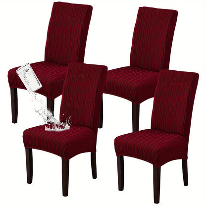 4/6pcs Of Stain-resistant Dining Chair Covers, Restaurant Furniture Protective Covers, Winter Christmas Decor Pet Furniture Protection, Removable And Easy-to-clean Stretch Dining Chair Covers, Valentine's Day Home Decorations