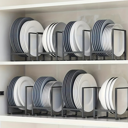 4pcs Stainless Steel Cabinet Dish Storage Rack And Dish Drain Rack-Space-Saving Dish Rack Storage, with Dish Rack, Dish Storage Rack, Cabinet Dish Storage Rack | Kitchen Countertop Drain Rack Included
