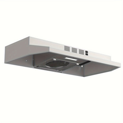 [Stainless Steel Vent Hood] 30 Inch Under Cabinet Range Hood, Ducted/Ductless Convertible Kitchen Hood, Stainless Steel Vent Hood With LED Light, Under Cabinet Hood With 2 Speed Exhaust Fan, White/Black/Silver 3 Colors