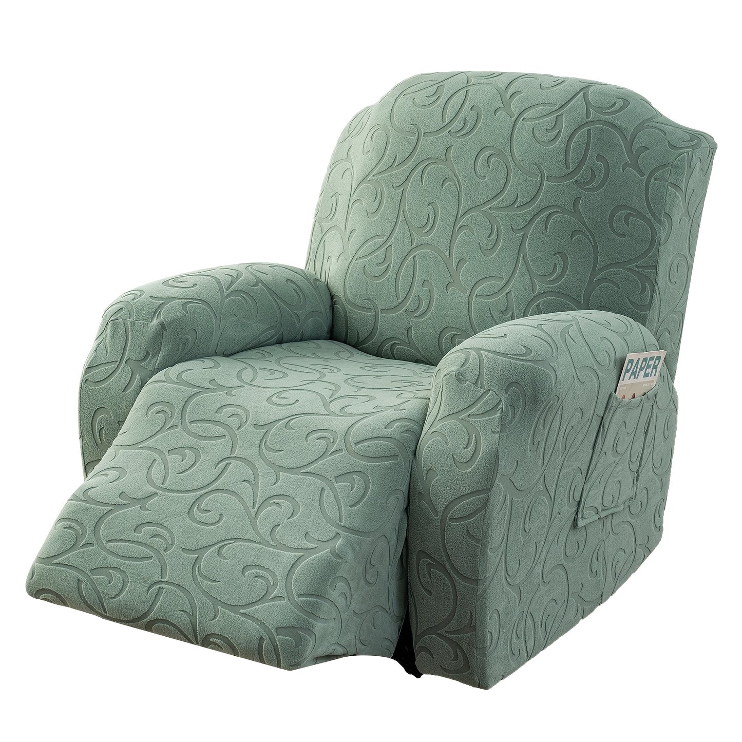 Recliner Chair Cover - High Elasticity Soft Fabric with Swirl Pattern, Dust & Scratch Resistant, Washable & Easy to Care for, Fits Single Seater Sofas, Massage Chairs, Living Room Furniture Protection, Recliner Chair Cover, Pet Protection