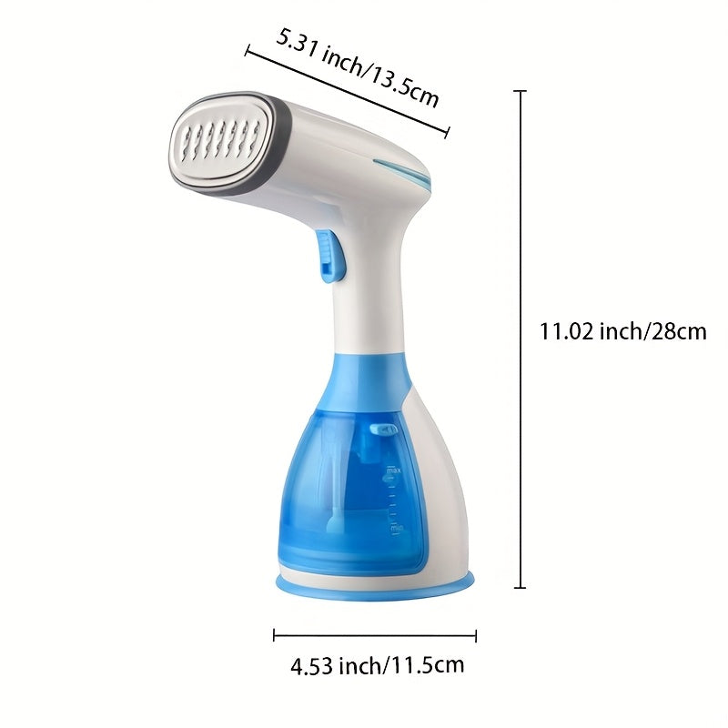 High - Power Handheld Garment Steamer with 9.47oz Large Removable Water Tank, 1500W Portable Steam with 3 Additions - No Battery, US- Standard Plug, 30 - Seconds Fast Heating, Mini Fabric Steam for Home, Travel, Office, Compact Design