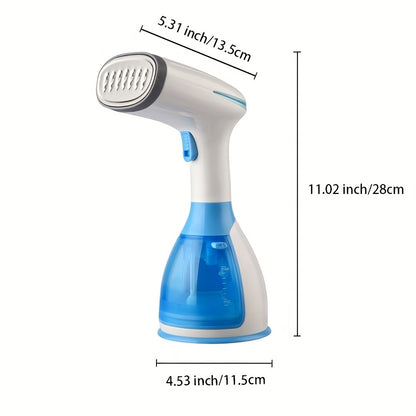High - Power Handheld Garment Steamer with 9.47oz Large Removable Water Tank, 1500W Portable Steam with 3 Additions - No Battery, US- Standard Plug, 30 - Seconds Fast Heating, Mini Fabric Steam for Home, Travel, Office, Compact Design