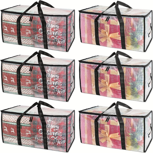 [Heavy-Duty Moving Bags] 1/4/6-Pack Heavy-Duty Oversized Moving Bags | Reinforced Handles Storage Tote for Clothes, Moving Supplies
