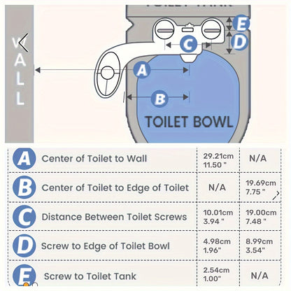 Bidet Attachment for Toilet - Dual Retractable Nozzle Non-Electric Self-Cleaning Fresh Water Bidet Sprayer, Adjustable Water Pressure, Fits Most Toilets, Brass T-Adapter & Metal Hose Included, Easy Install