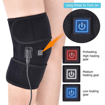 USB Knee Massager with Heat - Soothe Your Knees, Stay Cozy, Massage Device, Heating Cushion, Perfect Gift for Valentine'S Day And Birthdays for Both Men And Women, Fitness Present, Father'S Day And Mother'S Day Gift