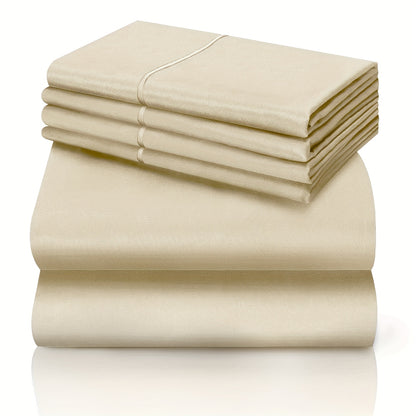California King Sheet Set- 6pcs Breathable & Cooling Bed Sheets | Ultra-Soft Hotel Luxury Bed Sheets | 18" Deep Pocket | Wrinkle, Fade,. Includes 1 Flat Sheet, 1 Fitted Sheet, 4 Pillowcases