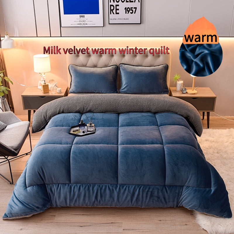 Opulent Reversible Milk Fleece Blanket - Cozy, Airy & Insulating for Year-Round Use, Ideal for Residential & Hospitality Settings, Washable in Machine (Pillowcase Excluded)