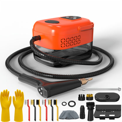 High-pressure And High-temperature Steam Cleaner, Household Steam Cleaner Handheld, High-temperature Carpet Cleaner, Easy to Carry, LCD Display, Multi-speed Control Button, Suitable for Kitchen Fume, Sofa, Tile Gap Cleaning