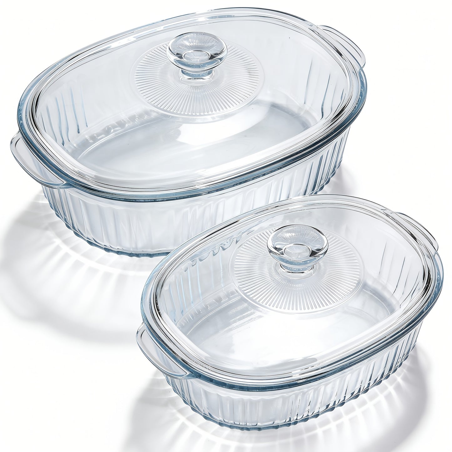 Borosilicate Glass Baking Dish with Lid | Microwave/Oven/Fridge Safe, Multi-Functional for Baking, Meal Prep, Grilled Fish, Serving of Food, Fruit, Salad - Oval Shape, Brand: LOVEWE
