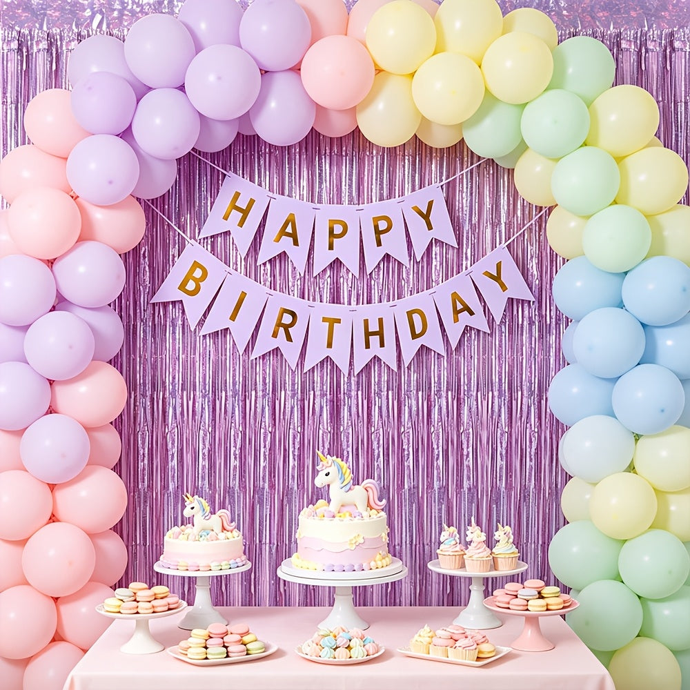 Foil Tinsel Fringe Streamers- 4 Pack 3.28x8.2 Feet Metallic Photo Backdrop For Birthday Party Decorations, Engagement, Bachelorette, Wedding, Family Gathering, Halloween, Christmas & Holiday Celebrations, Party Photo Props