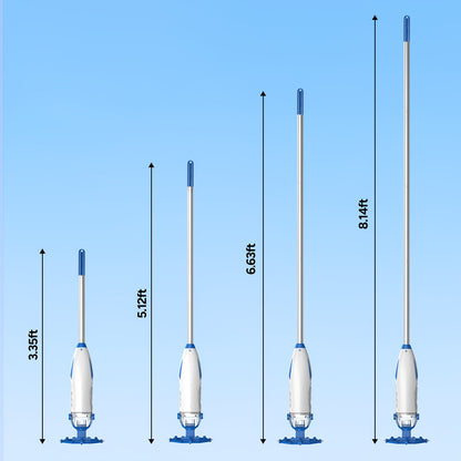SYVIO Pro Cordless Pool Vacuum - 15.8 GPM Suction, 60 Min Runtime, Telescopic Pole, Handheld Rechargeable Pool Cleaner, for Inground Or Above Ground Pools, Ideal for Leaves, Insects, Branches, Summer Must-Have