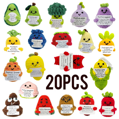 [Okra]20pcs Handmade Eemotional Support Crochet Doll, Collectible Dolls, Positive Crochet, Birthday Gifts for Women Men Son Mom Dad Daughter Sister Friend Coworkers Teacher Appreciation Gifts.