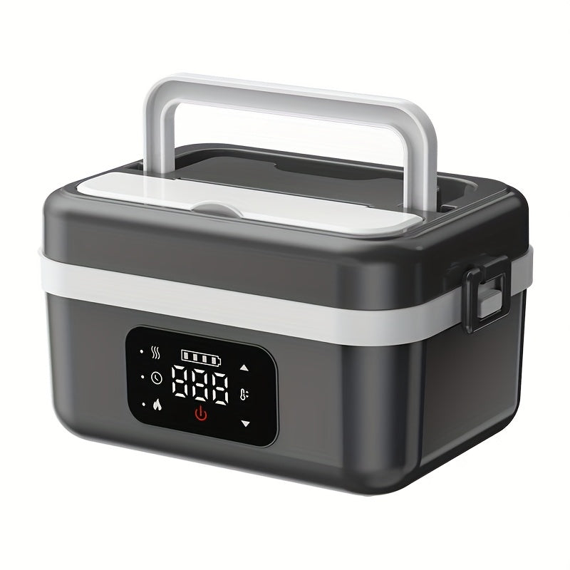 Wireless Insulated Lunch Box - Built-In 8000Mah Battery, 60W Heating Lunch Box 33.81oz Stainless Steel Portable Food Heater, Can Be Used As A Power Bank to Charge Mobile Phones, Suitable for Travel, Cars, Truck Drivers, Office Workers Lunch Box