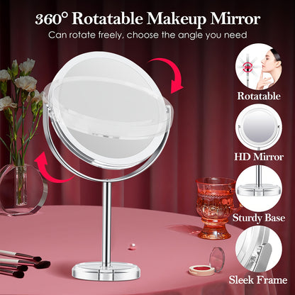 Upgraded 30X Vanity Makeup Mirror With Stand, Double Sided 1X/30X Magnifying Mirror With Detachable Design, 360° Rotation, Portable For Travel & Home Use, Ideal Gift For Women, Birthday Gift, Mothers Day Gifts For Mom