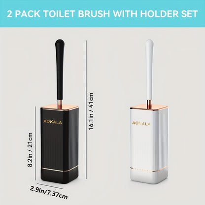 1 Set Of Ergonomic Toilet Brush Set, Odor-resistant, Easy to Clean And Store, Ideal for Bathroom Essentials, Christmas Essentials