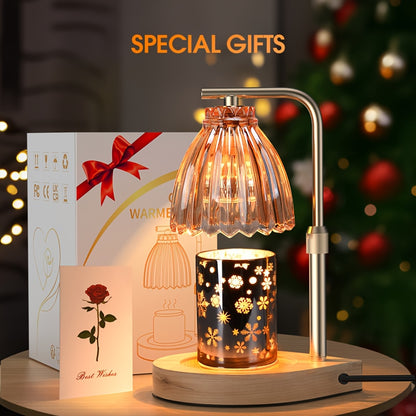 Candle Warmer Lamp with Dimming Function, Adjustable Height Brightness Candle Melting Lamp, Suitable for Scented Wax, Perfect Gift for Wife, Mother, Lover Or Friend, Mother's Day Gift, House Warming Gifts New Home Decor(no Bulb Included,)