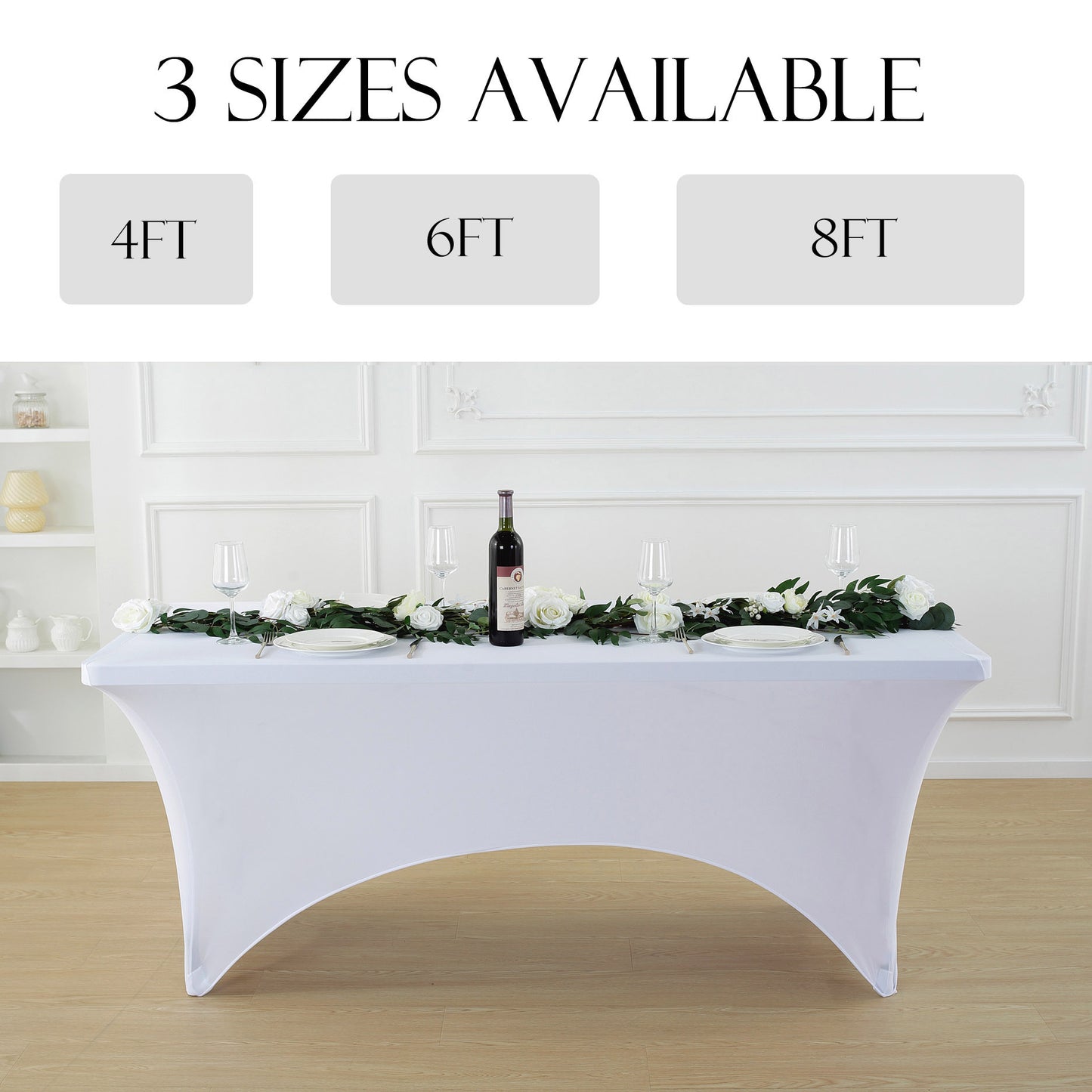3/5pcs Spandex Tablecloth, Premium Spandex Table Cover, Fitted tablecloth, Wrinkle Resistant Stretchable Rectangle Table Cover For Event, Wedding & Parties