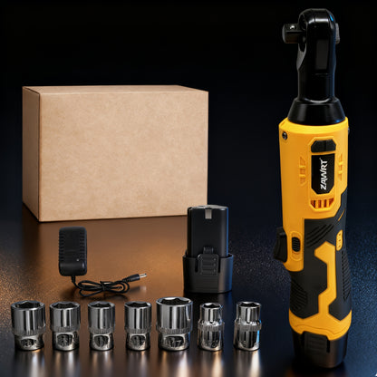 12V Cordless Electric Ratchet Wrench Set, 45Nm High Torque 3/8" Ratchet, Rechargeable High Torque Automotive Repair Angle Frame Installation Tool, Home Improvement Tool, Best Gift for the Family