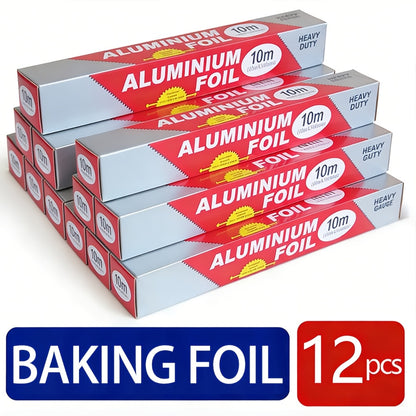 6/12 Rolls Of Thick Aluminum Foil And Tin Foil. Special Baking Tin Paper Suitable for Use In Restaurants Or At Home to Package Disposable Food Items Such As Corn Wraps, Hot Dogs, And Sandwiches. Perfect for Outdoor Barbecues And Camping Activities.
