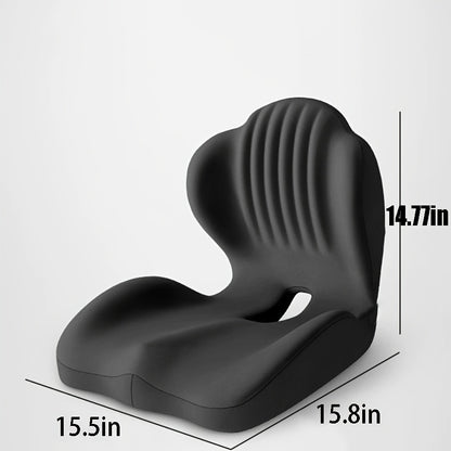 Hip & Lumbar Support Seat Cushion Ergonomic Memory Foam – Breathable High-Density Back Support Pillow for Office Chair, Car Seat & Long Sitting, Daily Use or Gift