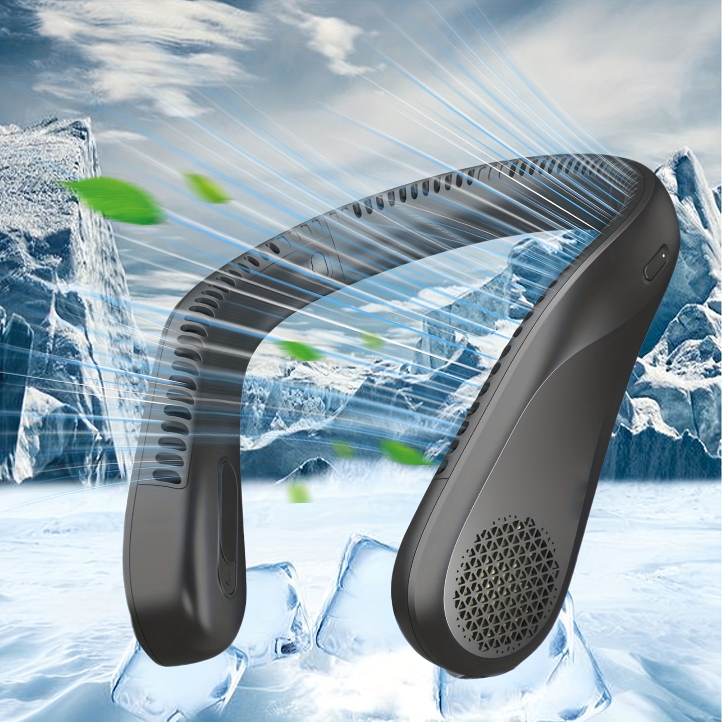 Portable Neck Fan, 360° Cooling Hands-Free Bladeless Fan, Long-Lasting 16H Battery, 4 Speeds, USB Rechargeable, Wearable Personal Fan for Women & Men, Travel, Office, Outdoor, Stocking Stuffers, Camping Gear and Equipment